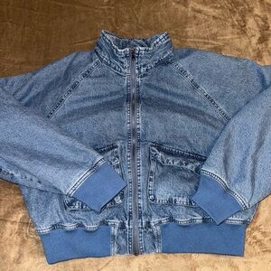 And Now This puffy Blue Jean Jacket